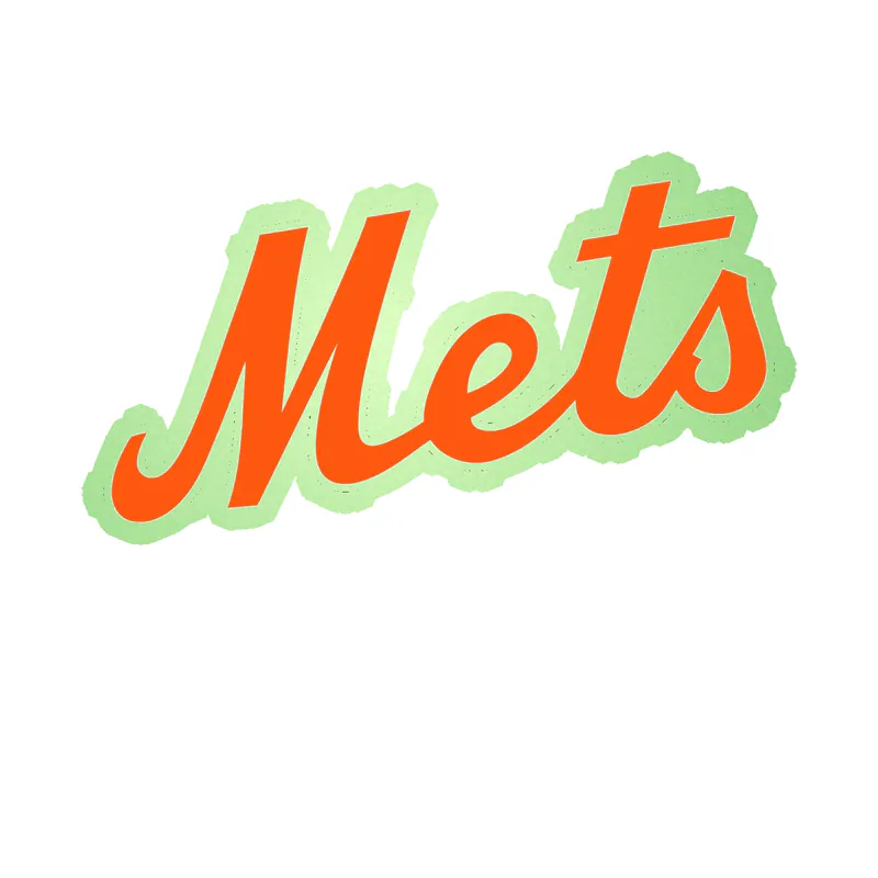 New York Mets - Orange Mets - Glow in the Dark Vinyl Sticker - Custom Size