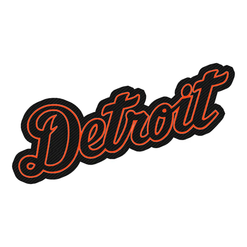 Detroit Tigers - Detroit - Carbon Fiber Vinyl Sticker - Custom Size
