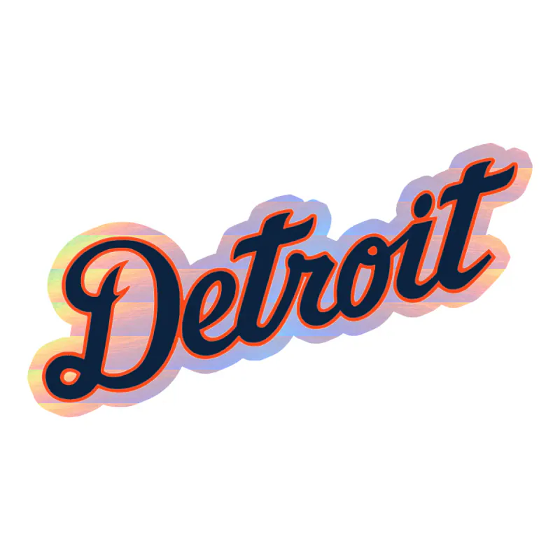 Detroit Tigers - Detroit - Holographic Vinyl Sticker - Custom Size