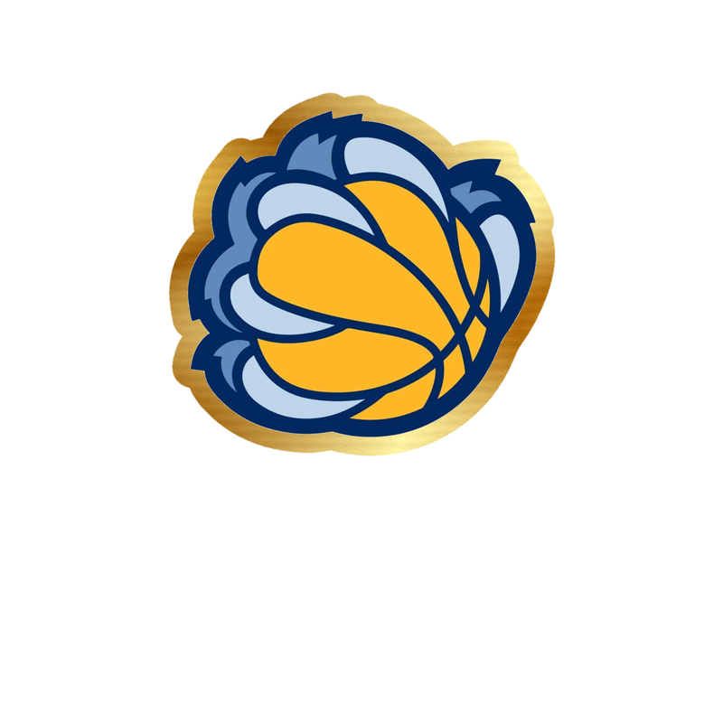 Memphis Grizzlies - Image 7 - Gold Chrome Vinyl Sticker - Custom Size