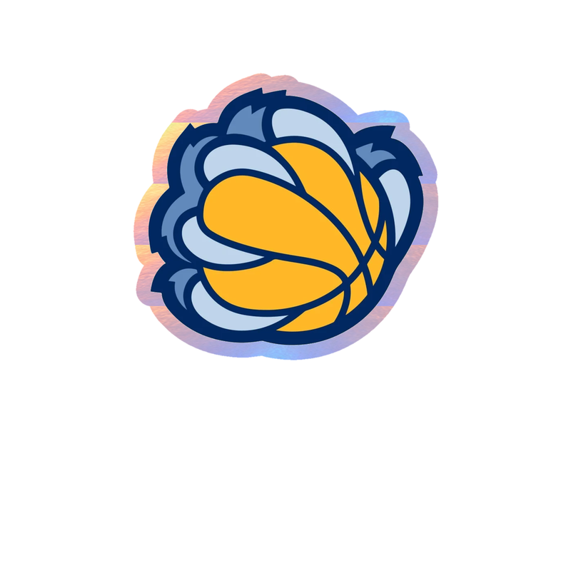 Memphis Grizzlies - Image 7 - Holographic Vinyl Sticker - Custom Size