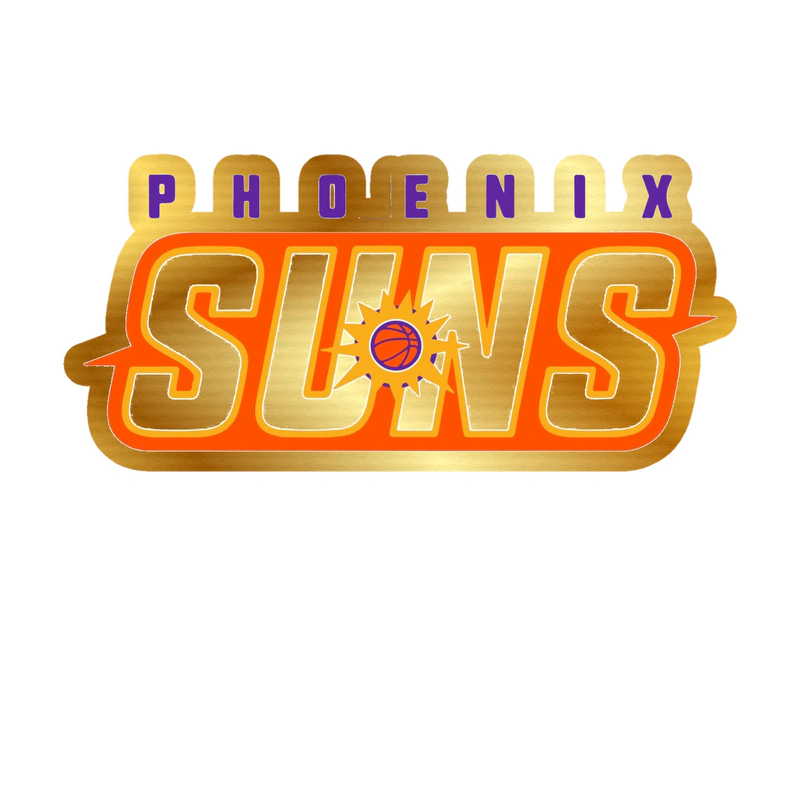 Phoenix Suns - Image 11 - Gold Chrome Vinyl Sticker - Custom Size