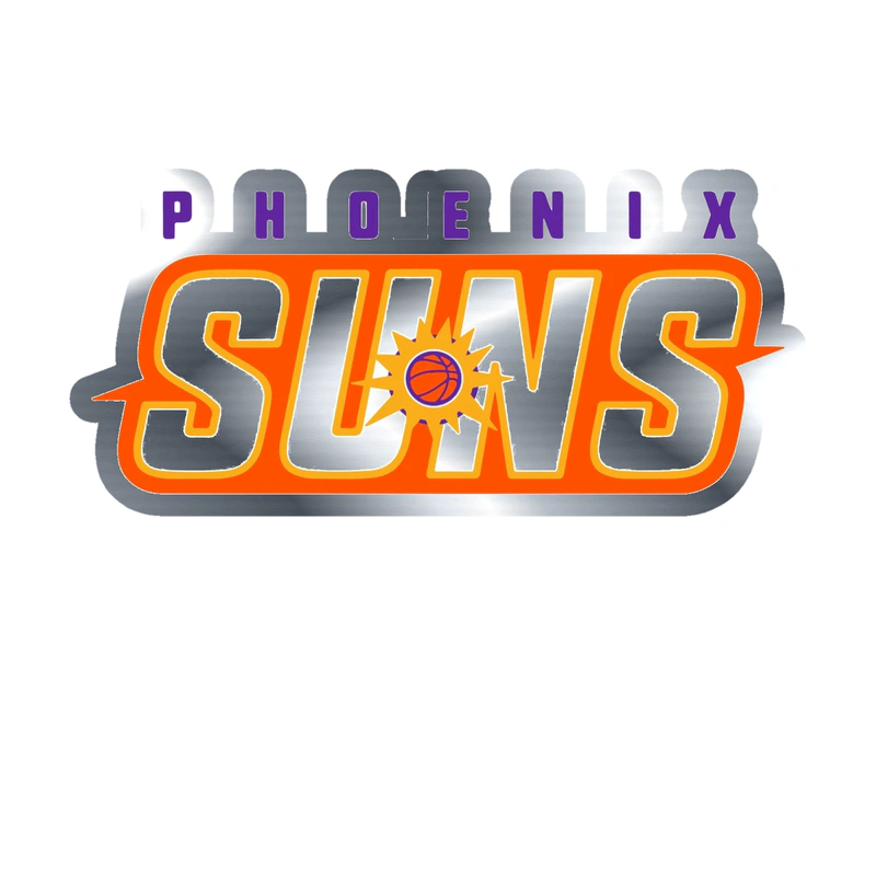 Phoenix Suns - Image 11 - Silver Chrome Vinyl Sticker - Custom Size