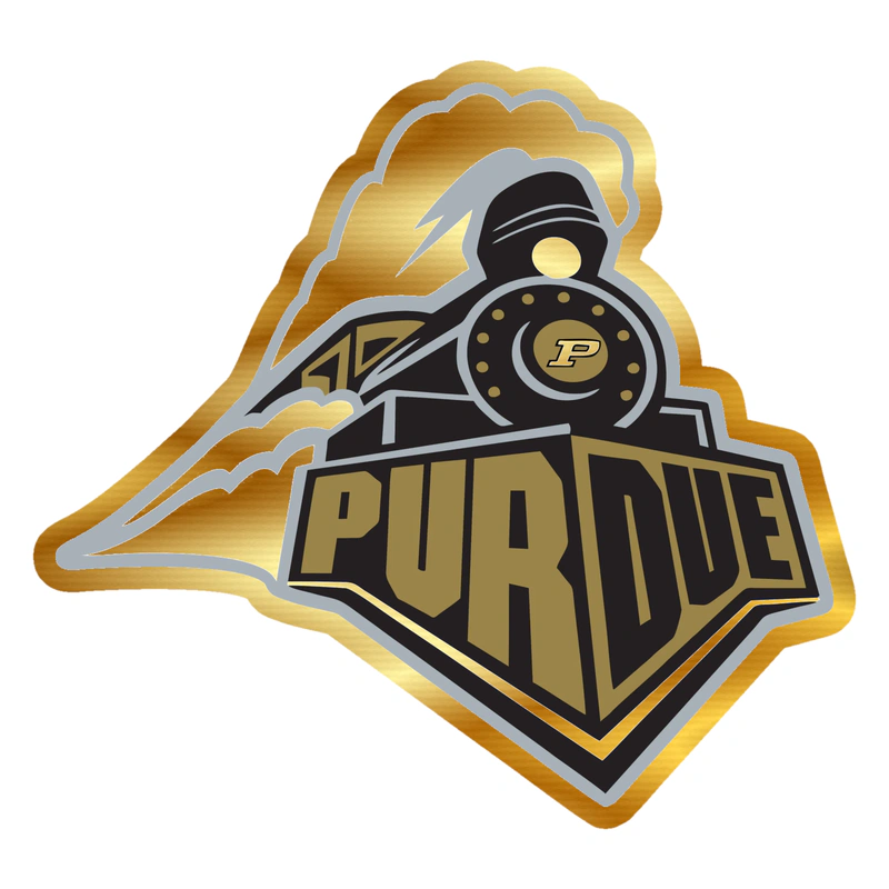 Purdue Boilermakers - Image 4 - Gold Chrome Vinyl Decal - Custom Size