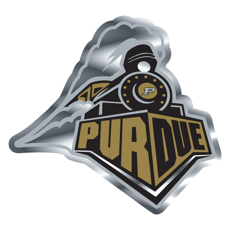 Purdue Boilermakers - Image 4 - Silver Chrome Vinyl Decal - Custom Size