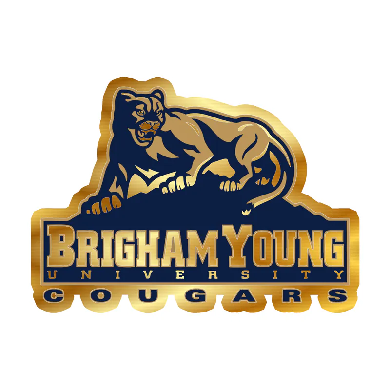 Brigham Young University - Image 1 - Gold Chrome Vinyl Decal - Custom Size