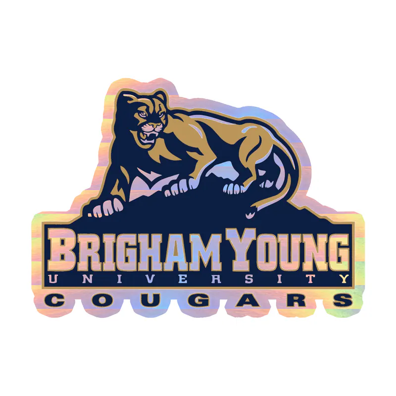 Brigham Young University - Image 1 - Holographic Vinyl Decal - Custom Size