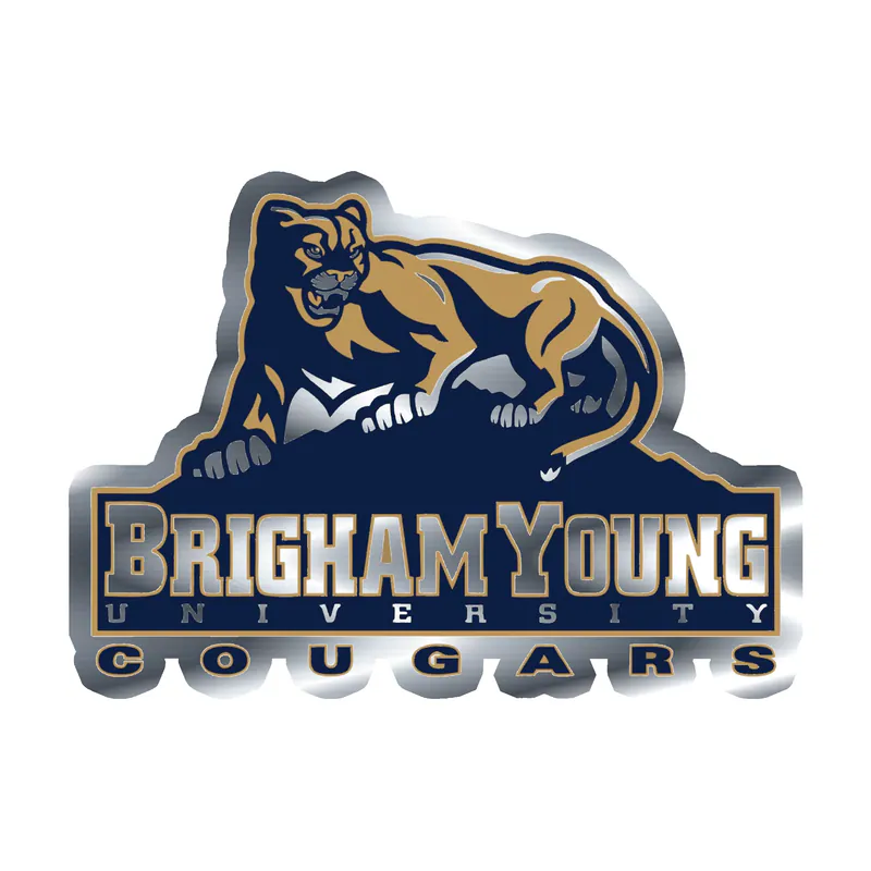 Brigham Young University - Image 1 - Silver Chrome Vinyl Decal - Custom Size