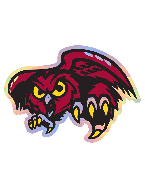 Temple University - Image 1 - Holographic Vinyl Decal - Custom Size