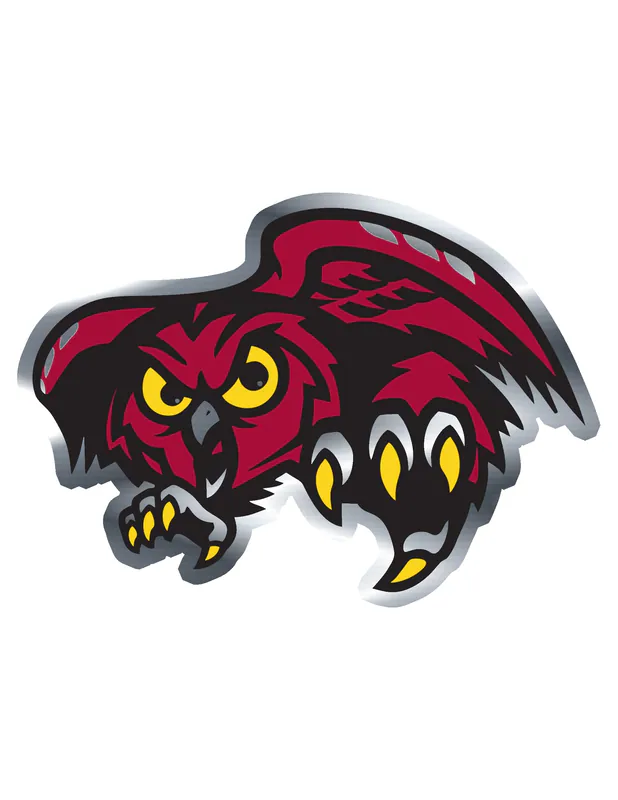 Temple University - Image 1 - Silver Chrome Vinyl Decal - Custom Size