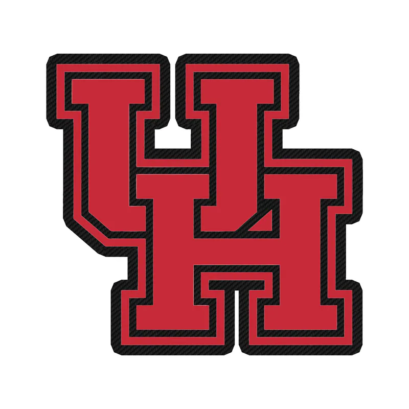 University of Houston Cougars - Image 1 - Carbon Fiber Vinyl Decal - Custom Size