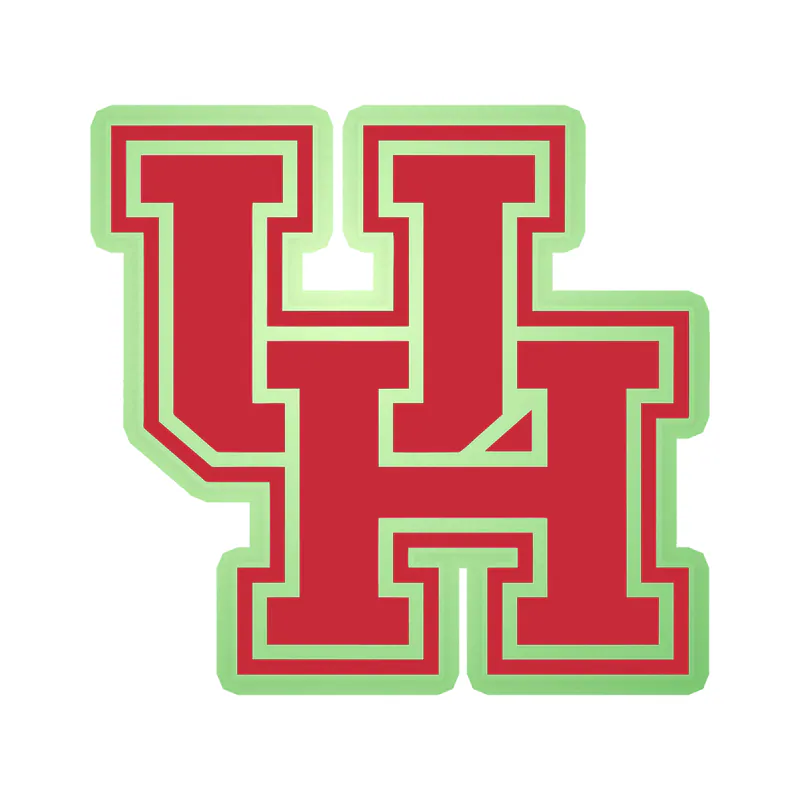 University of Houston Cougars - Image 1 - Glow in the Dark Vinyl Decal - Custom Size