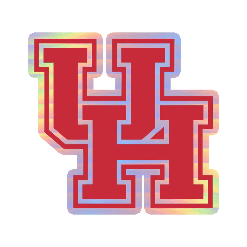 University of Houston Cougars - Image 1 - Holographic Vinyl Decal - Custom Size