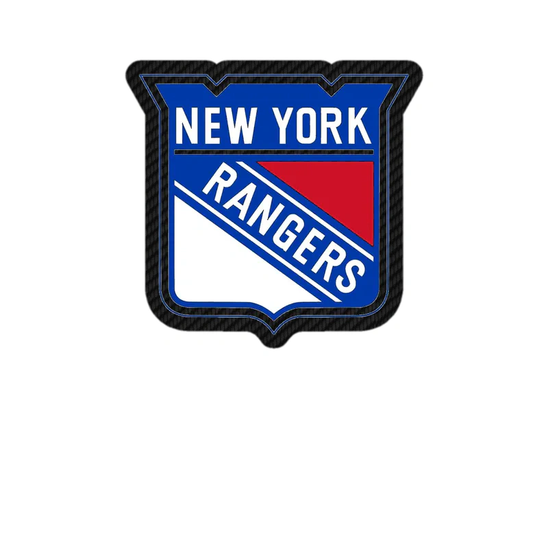 New York Rangers - Shield - Carbon Fiber Vinyl Sticker - Custom Size