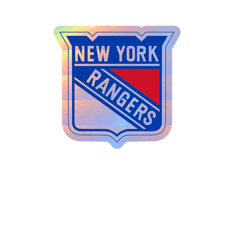 New York Rangers - Shield - Holographic Vinyl Sticker - Custom Size