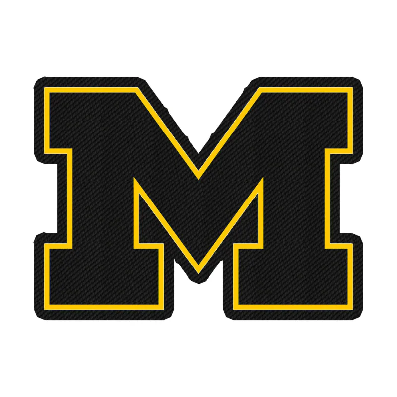 Michigan Wolverines - Image 1 - Carbon Fiber Vinyl Decal - Custom Size