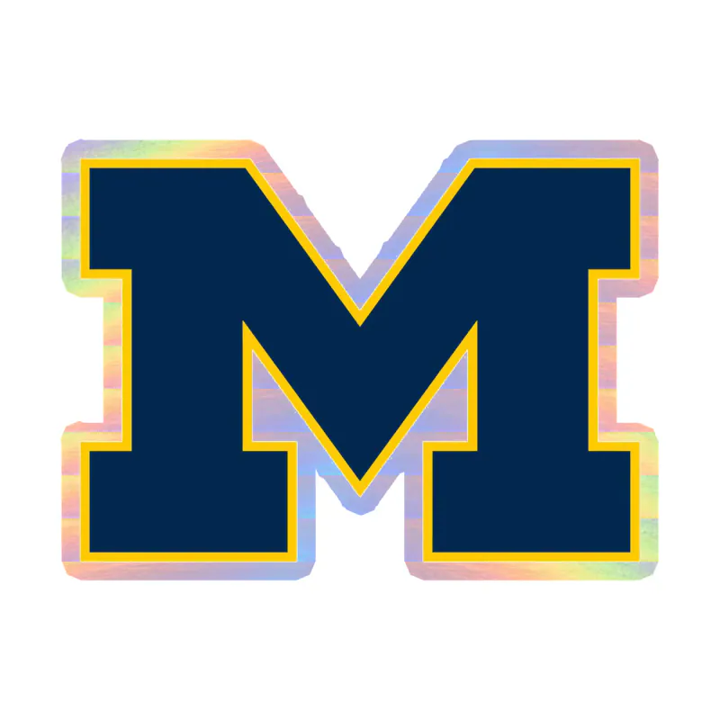 Michigan Wolverines - Image 1 - Holographic Vinyl Decal - Custom Size