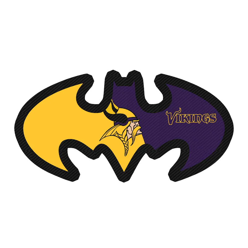 Minnesota Vikings - Batman - Carbon Fiber Vinyl Sticker - Custom Size