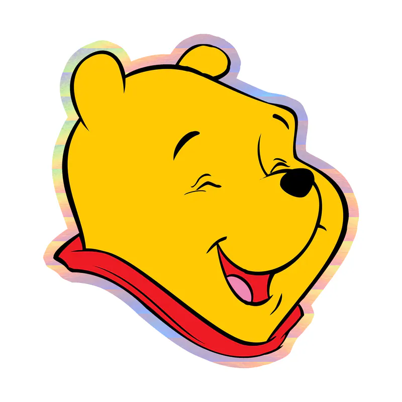 Winnie The Pooh - Holographic Vinyl Sticker - Custom Size