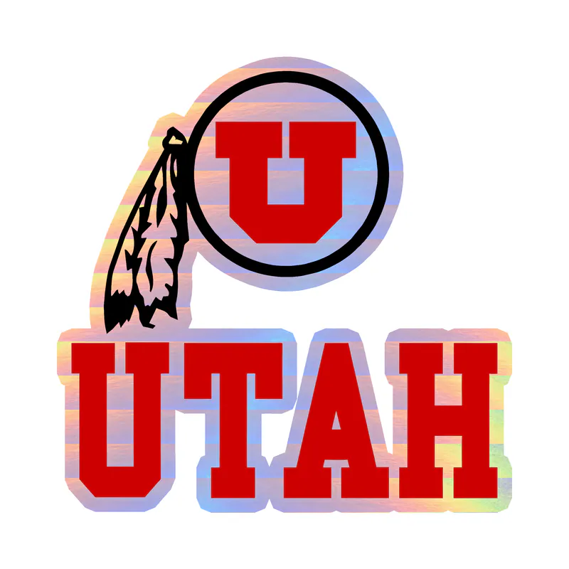 Utah Utes - Image 3 - Holographic Vinyl Decal - Custom Size