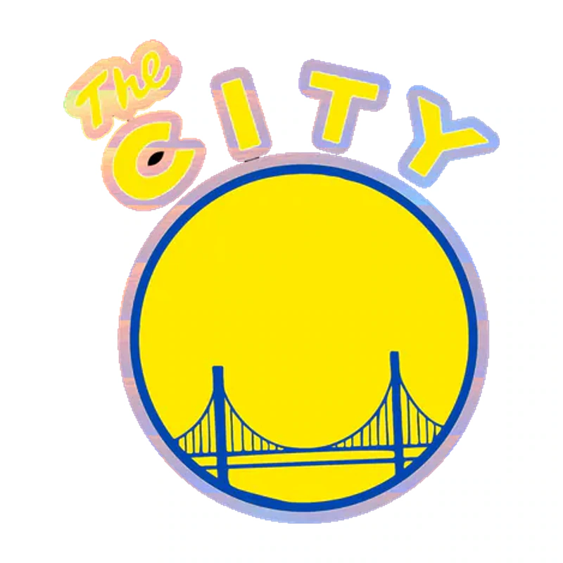 Golden State Warriors - Image 2 - Holographic Vinyl Sticker - Custom Size