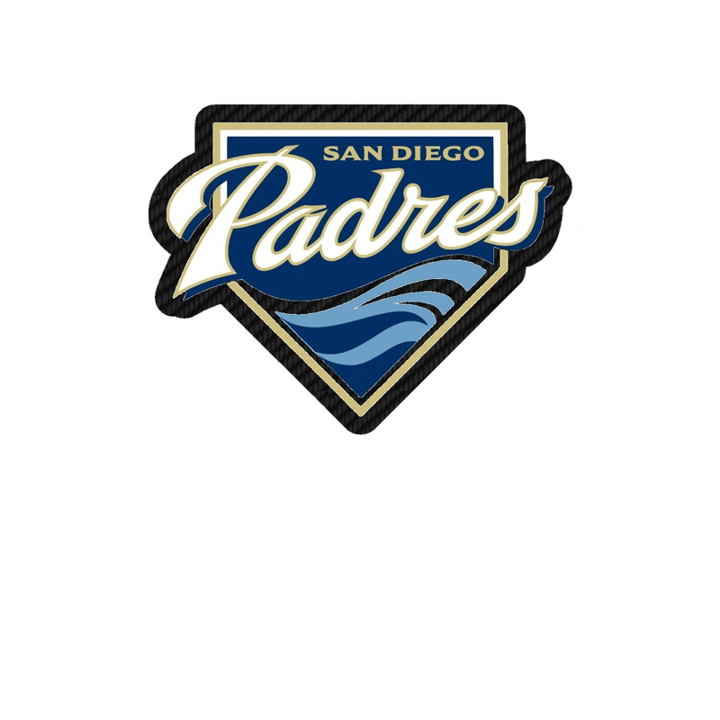 San Diego Padres - Plate With Name - Carbon Fiber Vinyl Sticker - Custom Size