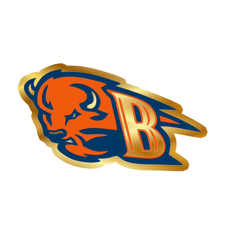 Bucknell Bison - Image 3 - Gold Chrome Vinyl Decal - Custom Size