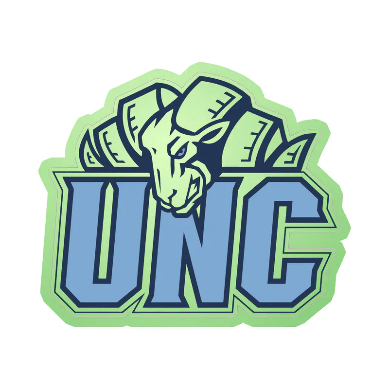 North Carolina Tar Heels - Image 1 - Glow in the Dark Vinyl Decal - Custom Size