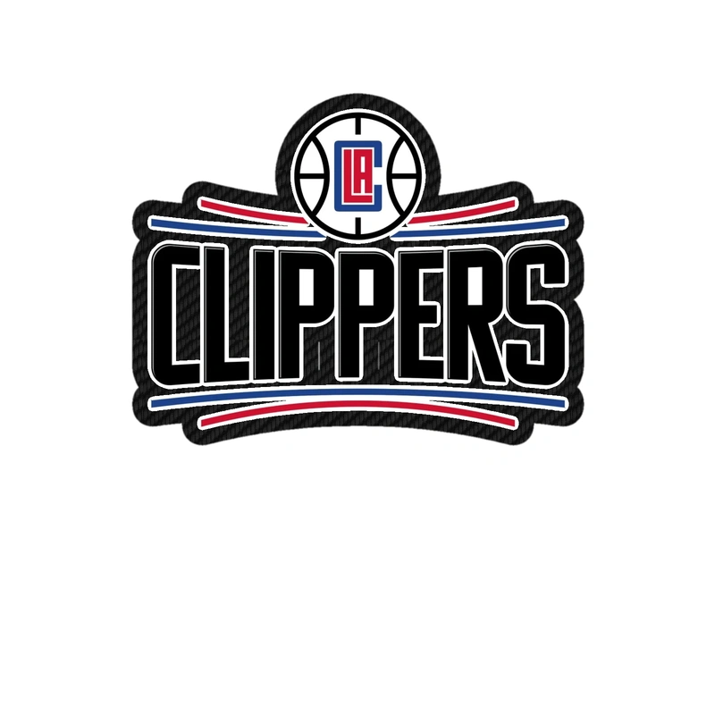Los Angeles Clippers - Image 1 - Carbon Fiber Vinyl Sticker - Custom Size