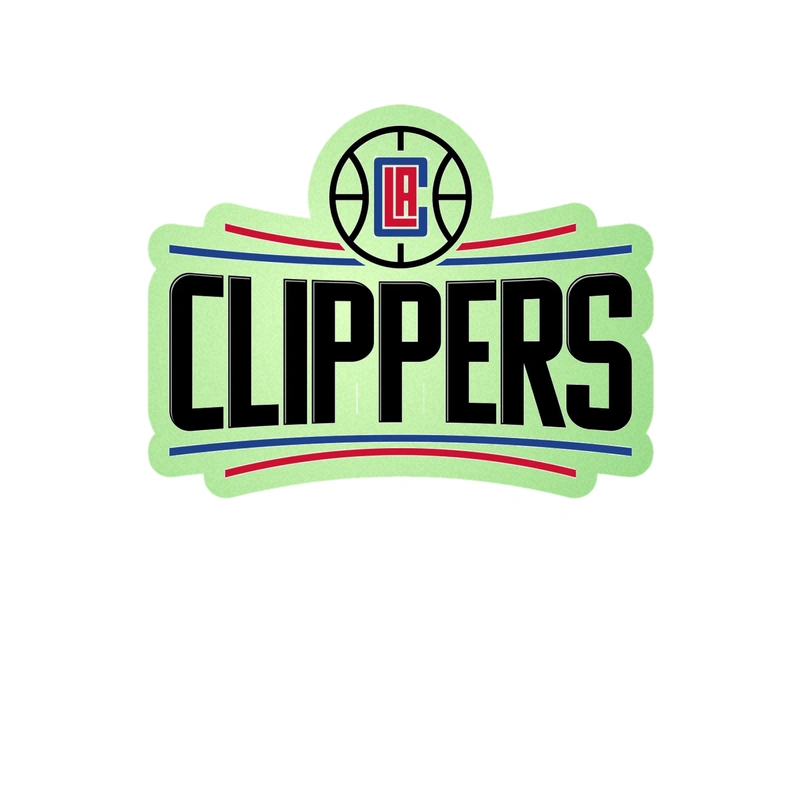 Los Angeles Clippers - Image 1 - Glow in the Dark Vinyl Sticker - Custom Size