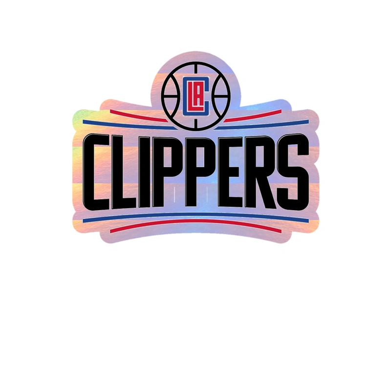 Los Angeles Clippers - Image 1 - Holographic Vinyl Sticker - Custom Size