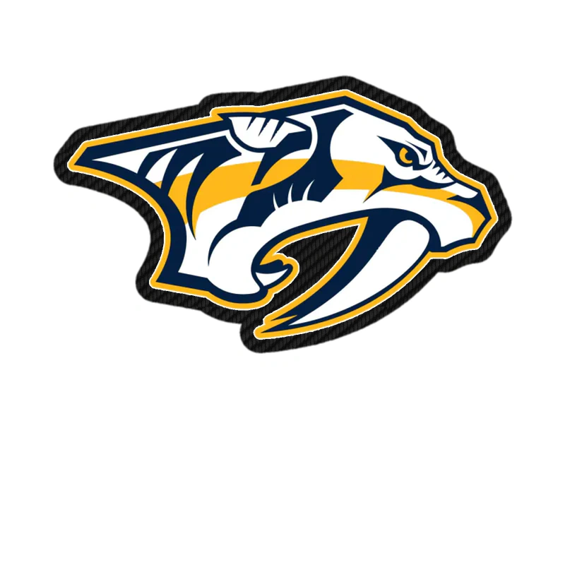 Nashville Predators - Tiger - Carbon Fiber Vinyl Sticker - Custom Size