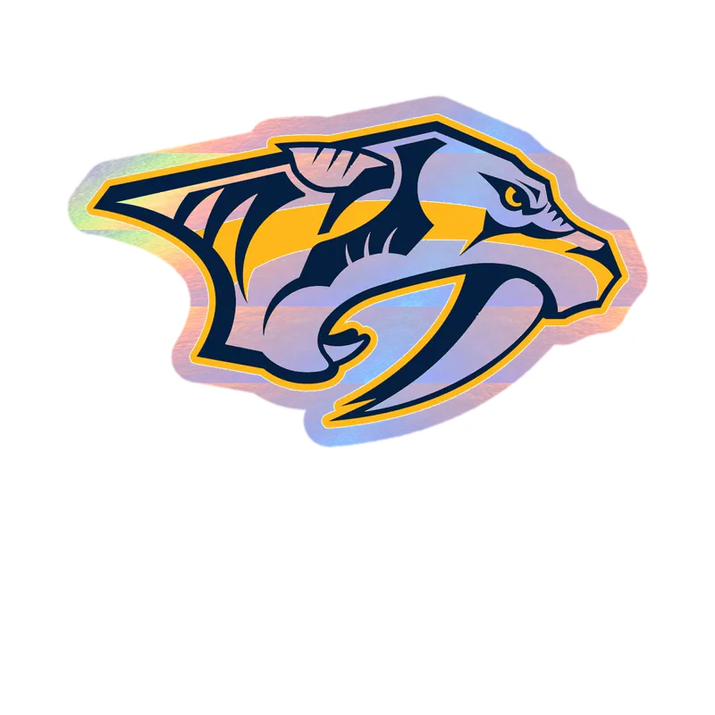 Nashville Predators - Tiger - Holographic Vinyl Sticker - Custom Size