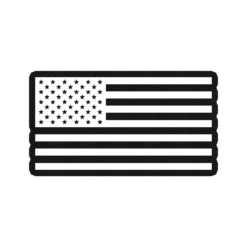American Flag Carbon Fiber Vinyl Decal - Custom Size