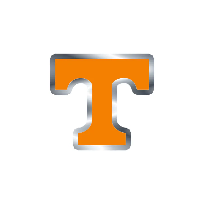 Tennessee Volunteers - Image 12 - Silver Chrome Vinyl Decal - Custom Size