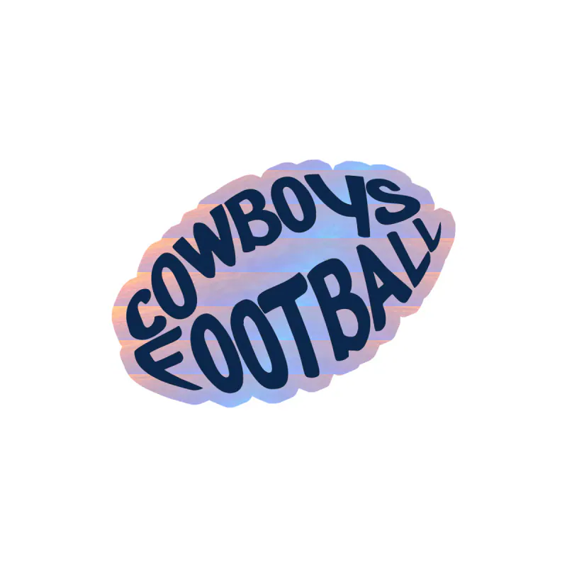 Dallas Cowboys - Football - Image 2 - Holographic Vinyl Sticker - Custom Size
