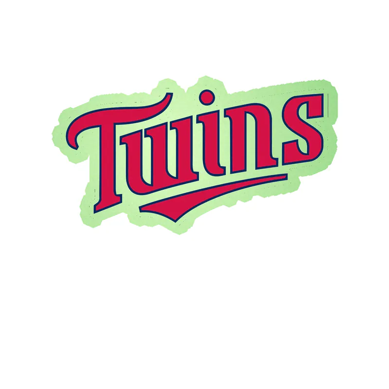 Minnesota Twins - Twins Cursive - Glow in the Dark Vinyl Sticker - Custom Size