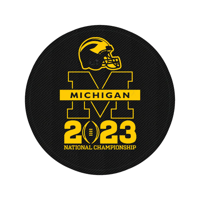 Michigan Wolverines - Nationals Championship #2 - Carbon Fiber Vinyl Decal - Custom Size