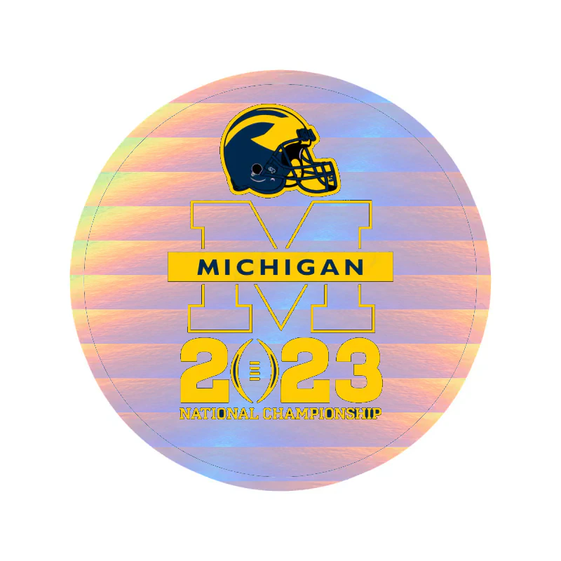 Michigan Wolverines - Nationals Championship #2 - Holographic Vinyl Decal - Custom Size