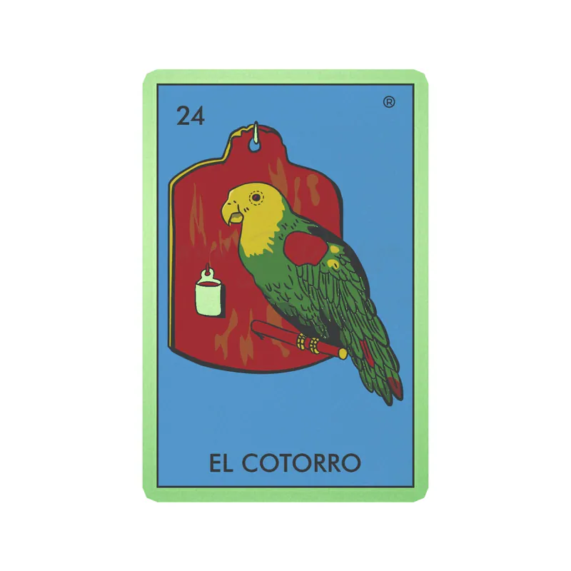Loteria – El Cotorro – Glow in the Dark Vinyl Decal – Custom Size