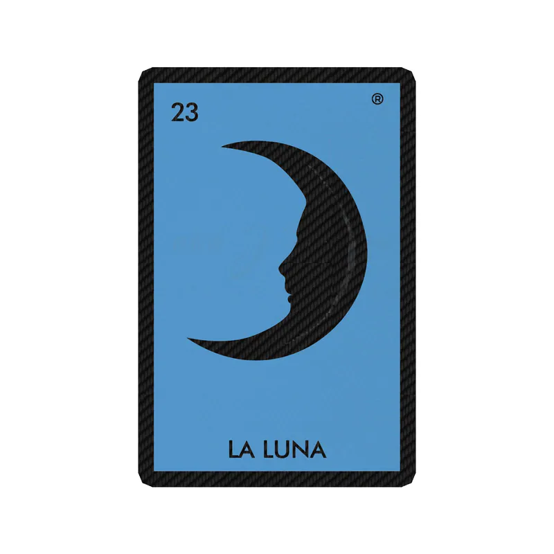 Loteria – La Luna – Carbon Fiber Vinyl Decal – Custom Size