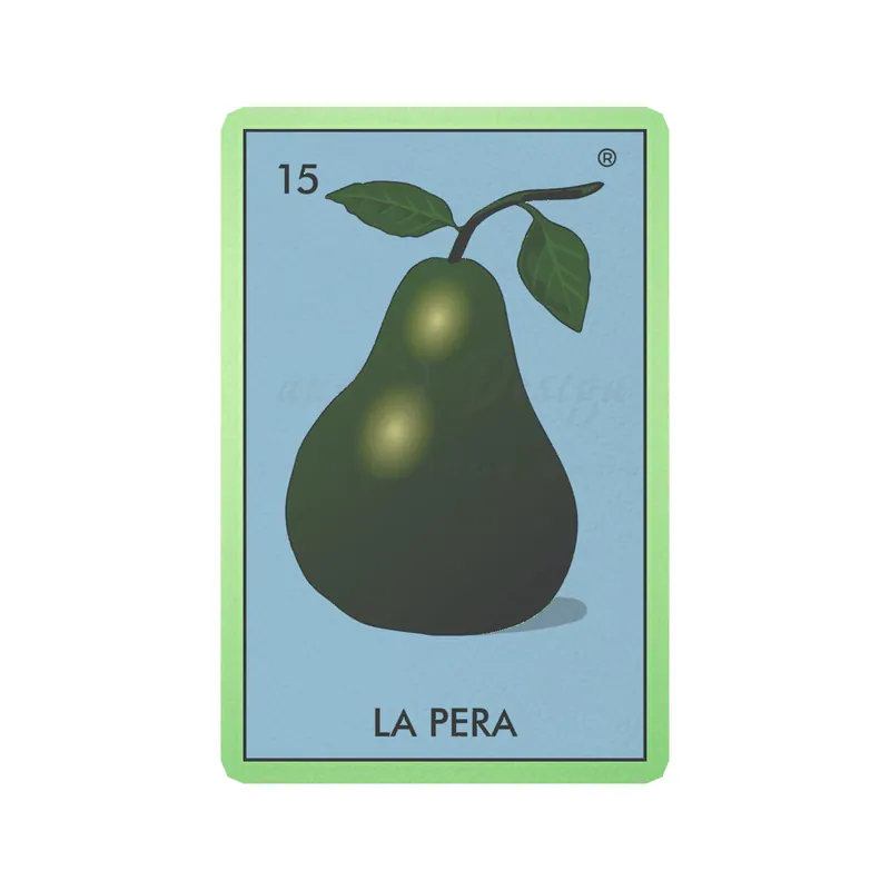 Loteria – La Pera – Glow in the Dark Vinyl Decal – Custom Size