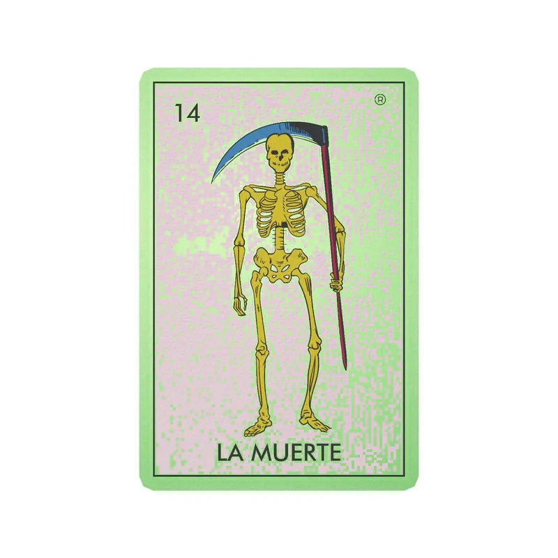 Loteria – La Muerte – Glow in the Dark Vinyl Decal – Custom Size