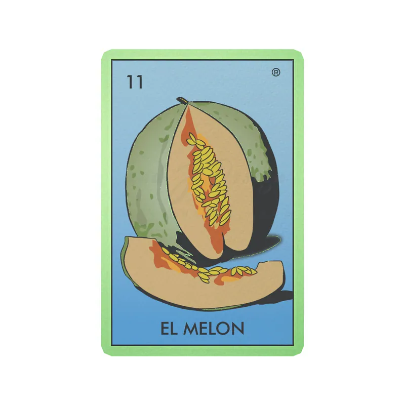 Loteria - El Melon - Glow in the Dark Vinyl Decal - Custom Size
