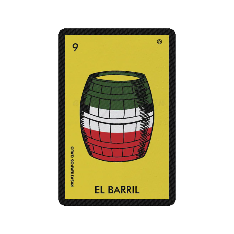 Loteria – El Barril – Carbon Fiber Vinyl Decal – Custom Size