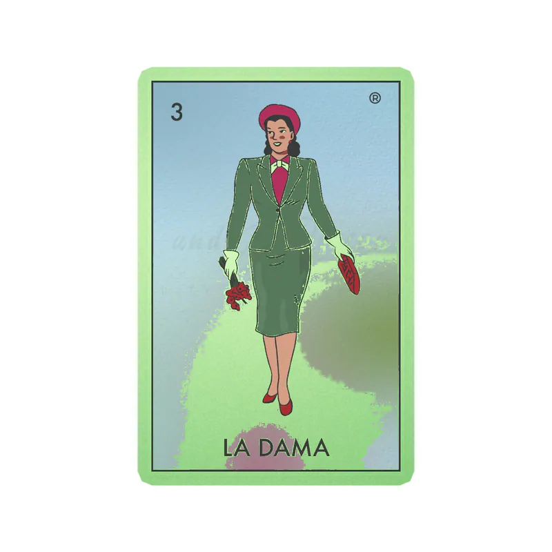 Loteria - La Dama- Glow in the Dark Vinyl Decal - Custom Size