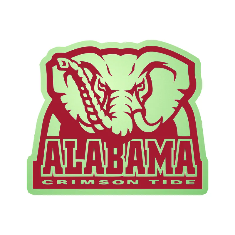 Alabama Crimson Tide - Image 14 - Glow in the Dark Vinyl Decal - Custom Size