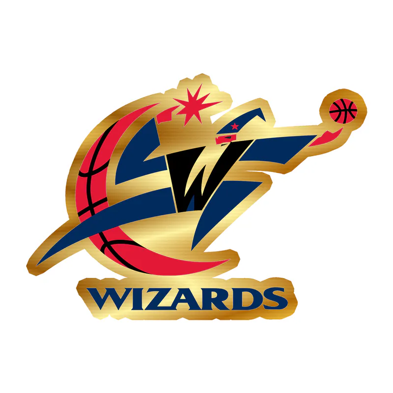 Washington Wizards - Image 10 - Gold Chrome Vinyl Sticker - Custom Size