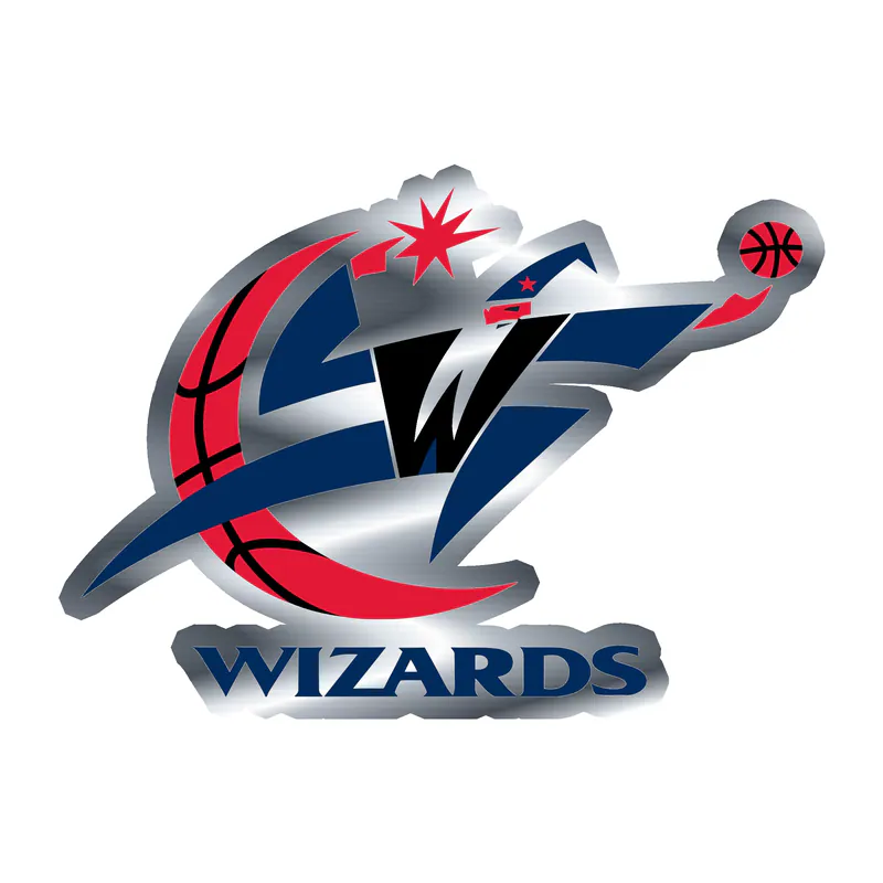 Washington Wizards - Image 10 - Silver Chrome Vinyl Sticker - Custom Size