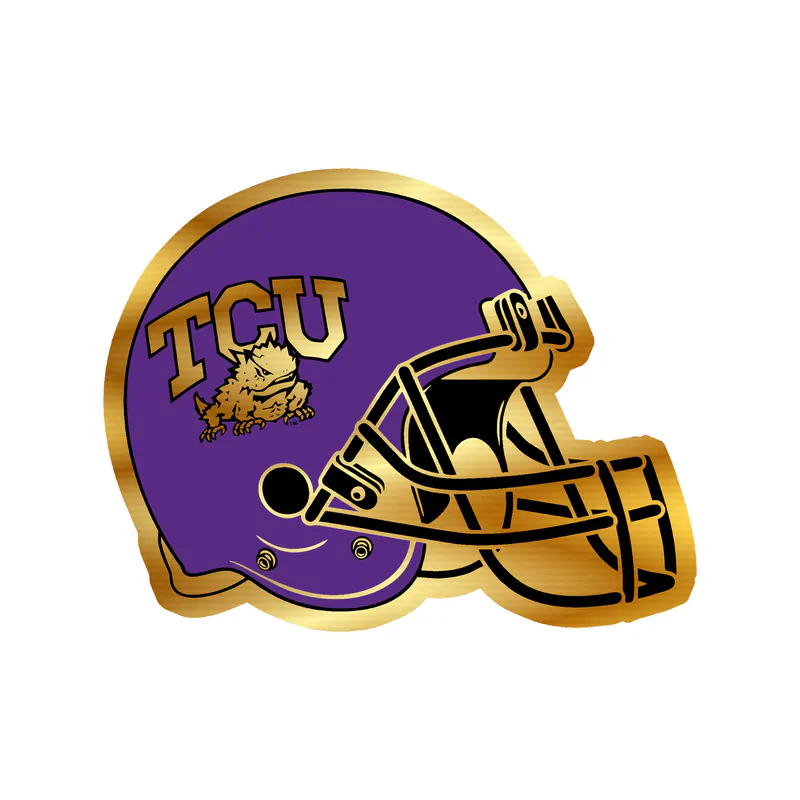TCU Horned Frogs - Image 13 - Gold Chrome Vinyl Decal - Custom Size